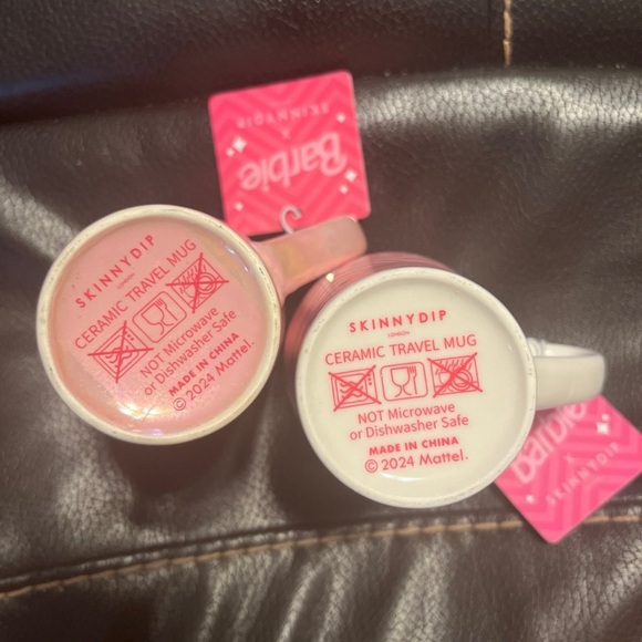 Barbie Ceramic Travel Mugs w/ Lids Bundle New - Picture 4 of 7